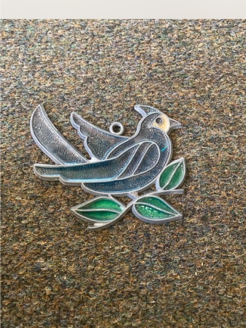 Blue & Green Bird Ornament Pendant - Decorative Pet Bird Accent